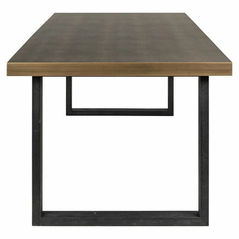 Ville Shargreen Black & Brass Frame 6 Seater Dining Table